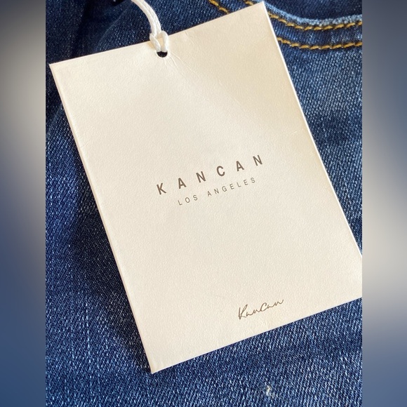 KanCan Hi Rise Supper Skinny Button Fly Dark Wash Jeans Size 15/31 x 30” - Picture 9 of 15